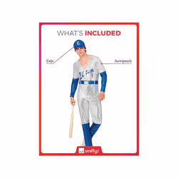 Elton John Deluxe Sequin Baseball Costume - 42/44" chest