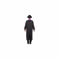 81020 Exorcist, Father Merrin Priest Costume, Robe, Men, Black & Purple, M-Size 38"-40"