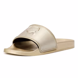 ) Karl Lagerfeld Kondo 2.0 Karl NFT Women's Gold Slides - Gold, 4 (Adults'