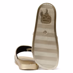 ) Karl Lagerfeld Kondo 2.0 Karl NFT Women's Gold Slides - Gold, 4 (Adults'