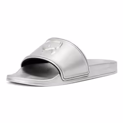 ) Karl Lagerfeld Kondo 2.0 Karl NFT Women's Silver Slides - Silver, 6 (Adults'