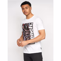 Mens Bench Crew Neck Tee Graphic Print T Shirts - White - Cadiz, L