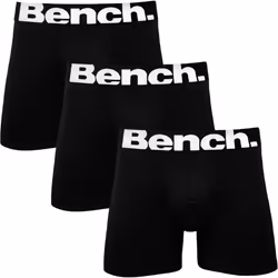 Bench Mens Talwar 3 Pack Elasticated Underwear Boxers Boxer Shorts - Black - 2XL, Black