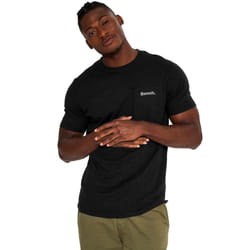 Bench Mens Lapse Short Sleeve Crew Neck Cotton Casual T-Shirt Top Tee - S, Black