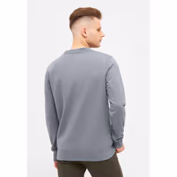 Mens Sweatshirts Crew Neck Pullover Jumper Top - Steel Grey - LOLAND, L