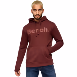 Bench Mens Probert Hooded Pullover Sweatshirt Jumper Hoody Hoodie - M, Burgundy