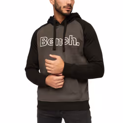 Bench Mens Manchini Pullover Hooded Sweatshirt Hoody Jumper Hoodie - S, Black