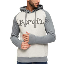 Bench Mens Manchini Pullover Hooded Sweatshirt Hoody Jumper Hoodie - S, Steel Grey