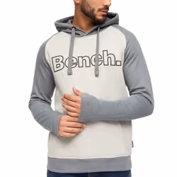Bench Mens Manchini Pullover Hooded Sweatshirt Hoody Jumper Hoodie - M, Steel Grey