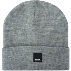 Bench Mens Supernova Warm Winter Turned Up Knitted Beanie Hat - One Size, Grey Marl