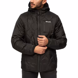 Bench Mens Scall Zip Through Hooded Outdoor Warm Winter Jacket Coat - L, Black