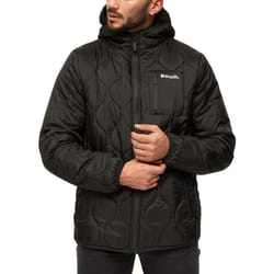 Bench Mens Scall Zip Through Hooded Outdoor Warm Winter Jacket Coat - L, Black