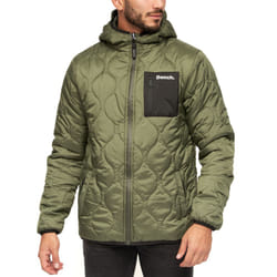 Bench Mens Scall Zip Through Hooded Outdoor Warm Winter Jacket Coat - S, Khaki