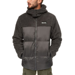 Bench Mens Detta Padded Contrast Sherpa Hooded Outdoor Warm Winter Jacket Coat - L, Steel Grey