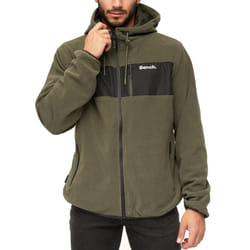 Bench Mens Blaine Full Zip Hooded Outdoor Warm Winter Fleece Jacket Coat - M, Khaki