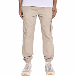 Bench Mens Devvie Twill Military Cargo Pants Trousers - XL, Stone