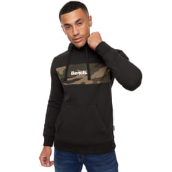 Bench Mens Reiss Hooded Pullover Sweatshirt Jumper Hoody Hoodie - L, Black