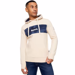 Bench Mens Reiss Hooded Pullover Sweatshirt Jumper Hoody Hoodie - S, Stone