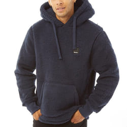 Bench Mens Jerry Borg Pullover Teddy Bear Fleece Hooded Sweatshirt Hoody Hoodie - M, Navy
