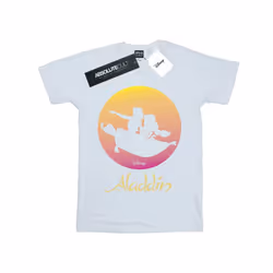 Disney Womens/Ladies Aladdin Flying Sunset Cotton Boyfriend T-Shirt - S, White