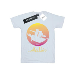 Disney Womens/Ladies Aladdin Flying Sunset Cotton Boyfriend T-Shirt - S, White