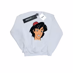 Disney Womens/Ladies Aladdin Headshot Sweatshirt - XL, White