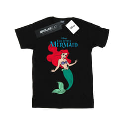 Disney Womens/Ladies The Little Mermaid Line Ariel Cotton Boyfriend T-Shirt - S, Black