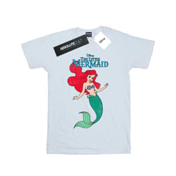 Disney Womens/Ladies The Little Mermaid Line Ariel Cotton Boyfriend T-Shirt - S, White