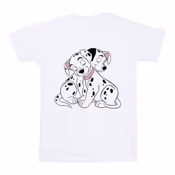 Disney Girls 101 Dalmatians Puppy Love Cotton T-Shirt - 5-6 Years, White