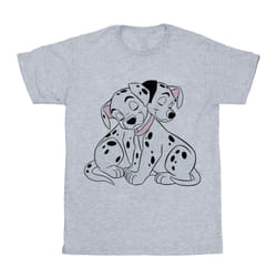 Disney Girls 101 Dalmatians Puppy Love Cotton T-Shirt - 12-13 Years, Sports Grey