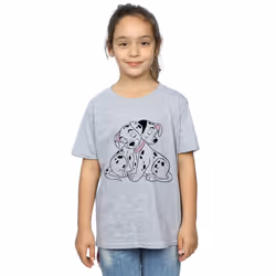 Disney Girls 101 Dalmatians Puppy Love Cotton T-Shirt - 12-13 Years, Sports Grey