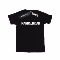Star Wars Mens The Mandalorian Logo T-Shirt - L, Black