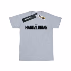 Star Wars Mens The Mandalorian Logo T-Shirt - M, Sports Grey