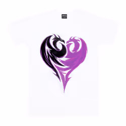Disney Girls The Descendants Dragon Heart Cotton T-Shirt - 7-8 Years, White