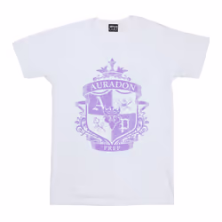 Disney Girls The Descendants Auradon Prep Crest Cotton T-Shirt - 5-6 Years, White