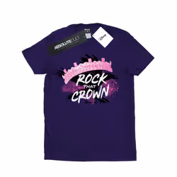 Disney Womens/Ladies The Descendants Rock That Crown Cotton Boyfriend T-Shirt - XL, Purple