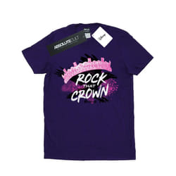 Disney Womens/Ladies The Descendants Rock That Crown Cotton Boyfriend T-Shirt - XL, Purple