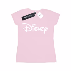 Disney Womens/Ladies Classic Logo Cotton T-Shirt - XXL, Baby Pink