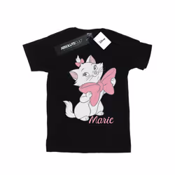 Disney Womens/Ladies Aristocats Marie Bow Cotton Boyfriend T-Shirt - S, Black