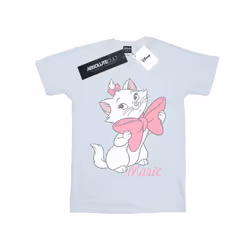 Disney Womens/Ladies Aristocats Marie Bow Cotton Boyfriend T-Shirt - L, White