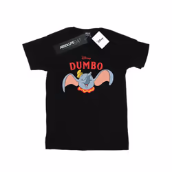 Disney Girls Dumbo Smile Cotton T-Shirt - 7-8 Years, Black