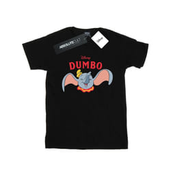 Disney Girls Dumbo Smile Cotton T-Shirt - 7-8 Years, Black