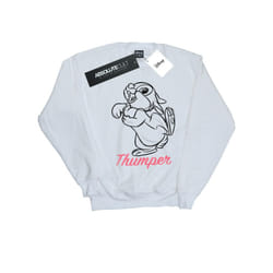 Disney Womens/Ladies Bambi Thumper Line Drawing Sweatshirt - S, White