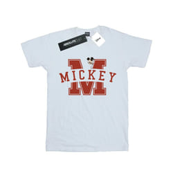 Disney Mens Mickey Mouse Letter Peak T-Shirt
