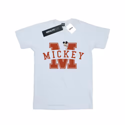 Disney Mens Mickey Mouse Letter Peak T-Shirt - XXL, White
