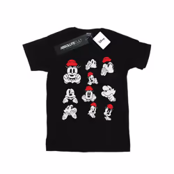 Disney Mens Minnie Mickey Photo Poses T-Shirt - M, Black