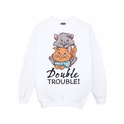 Disney Boys The Aristocats Double Trouble Sweatshirt - 7-8 Years, White