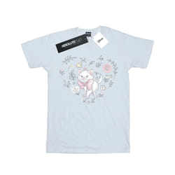 Disney Girls The Aristocats Marie Heart Cotton T-Shirt - 7-8 Years, White