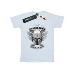 Star Wars Mens The Mandalorian This Is The Way Mando T-Shirt - S, White