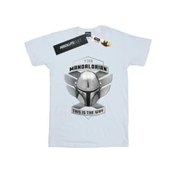 Star Wars Mens The Mandalorian This Is The Way Mando T-Shirt - L, White